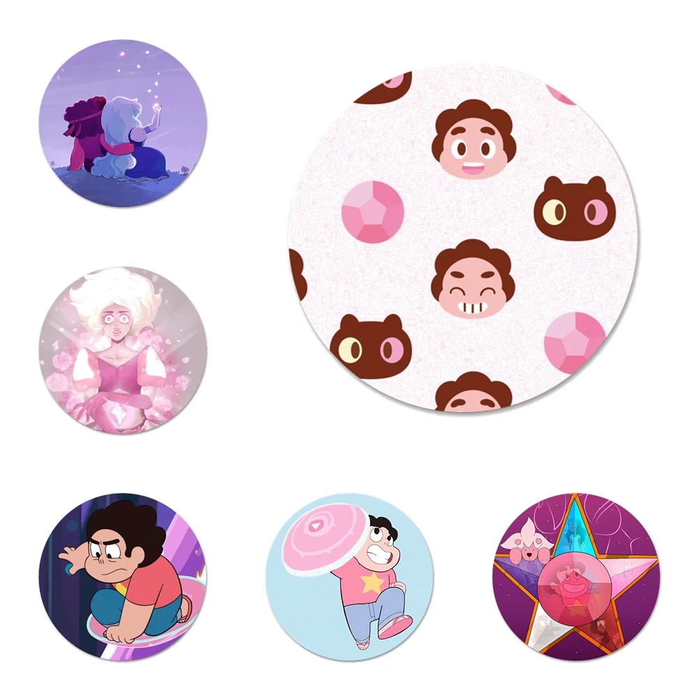 

58mm Steven Universe Icons Pins Badge Decoration Brooches Metal Badges For Clothes Backpack Decoration