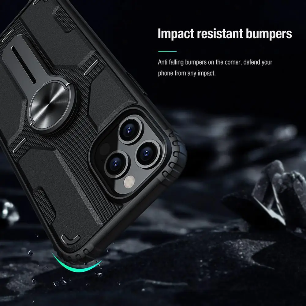 nillkin case for iphone 12 pro max for iphone 12 6 1 with ring stand case camera protection slide cover for iphone 12 mini free global shipping
