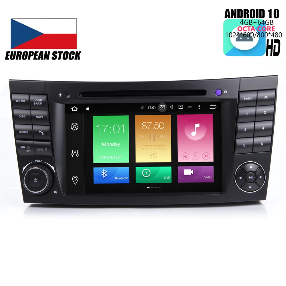 Автомобильный DVD плеер HIRIOT Android 10 с GPS для Mercedes Benz E class W211 E200 E220 E280 E300 E350 CLS CLASS W219