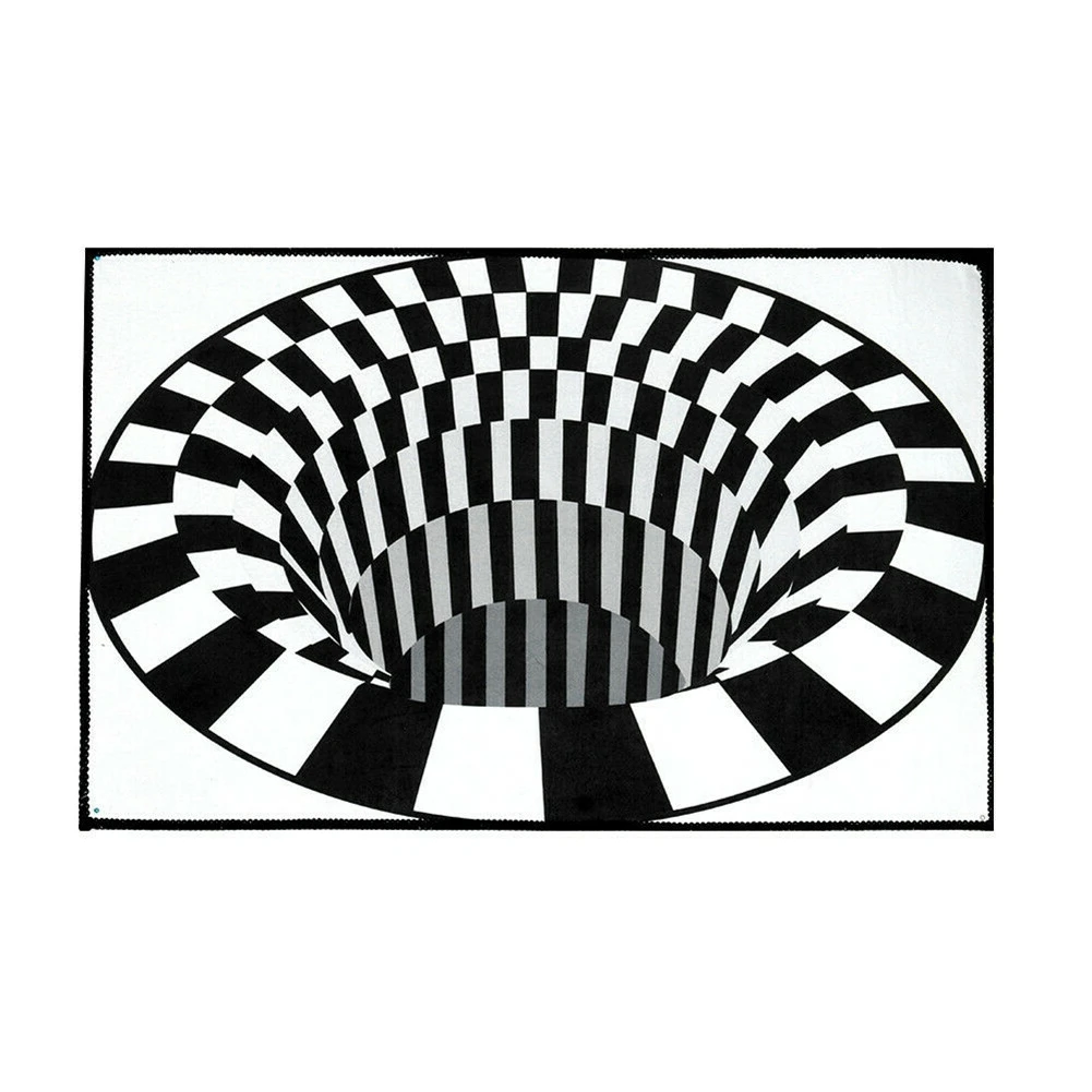 Хит 3D вихревой принт Оптическая иллюзия ковер коврик для пола нескользящий