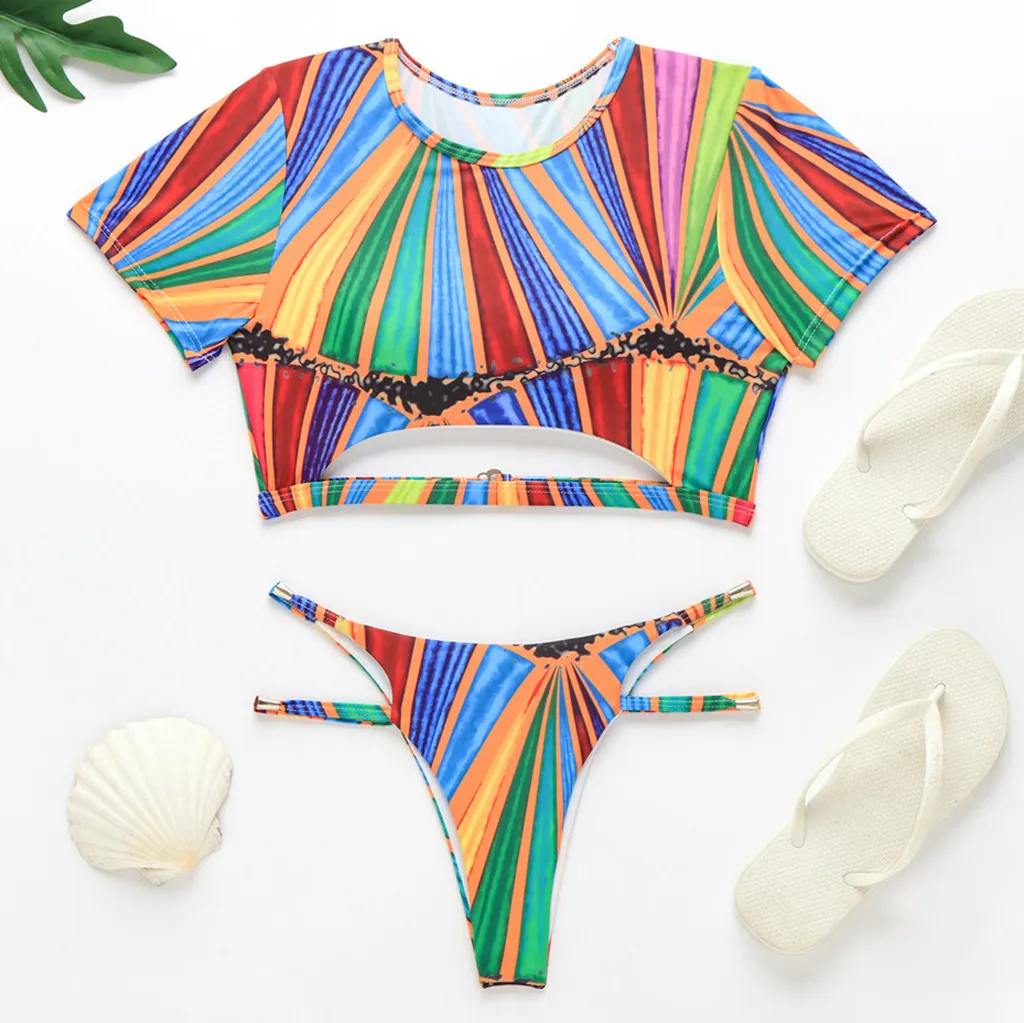 

Women's Bikini Solid Set Swimsuit Two Piece Filled Bra Swimwear Beachwear 2021 Sexy Beach wear Bathing Suit bikinis mujer
