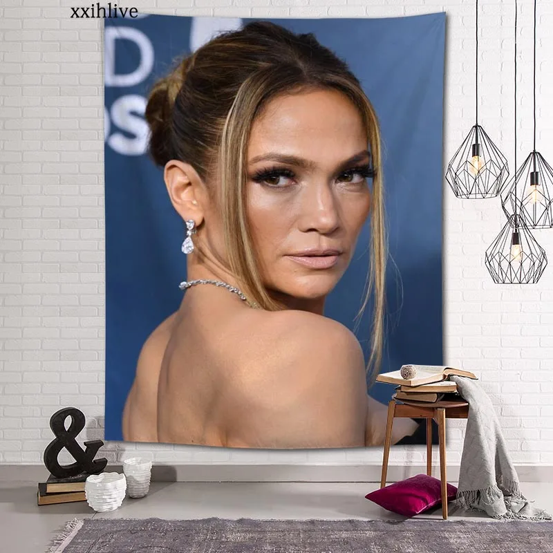 

Famous Actor Singer Jennifer Lopez Custom HD Tapestry For Carpet Travel Mattress Wall Carpets Art Home Decor 100x150cm,130x150cm