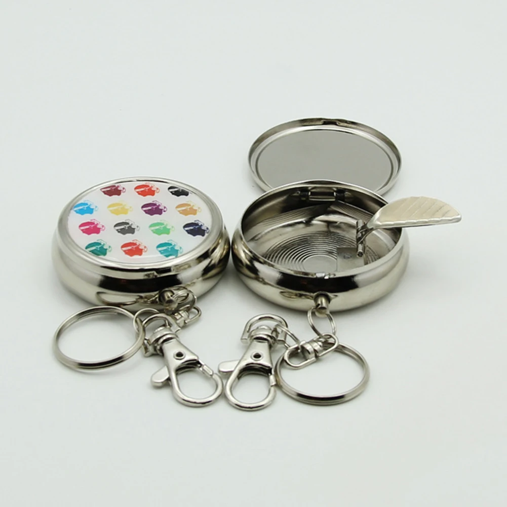Пепельница круглая жестяная портативная пепельница эпоксидная карманная