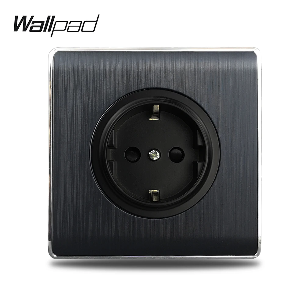 

Brushed Plastic EU French UK Universal Wall Power Socket HDMI USB Charger TV Data CAT6 Satellite Outlet L6 Wallpad