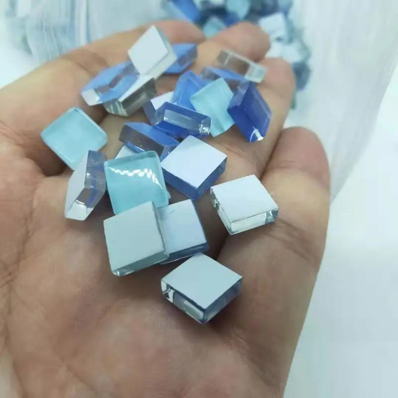 400 г/14 унций стеклянная мозаичная плитка в пластикопосылка вке 1*1 см квадратные