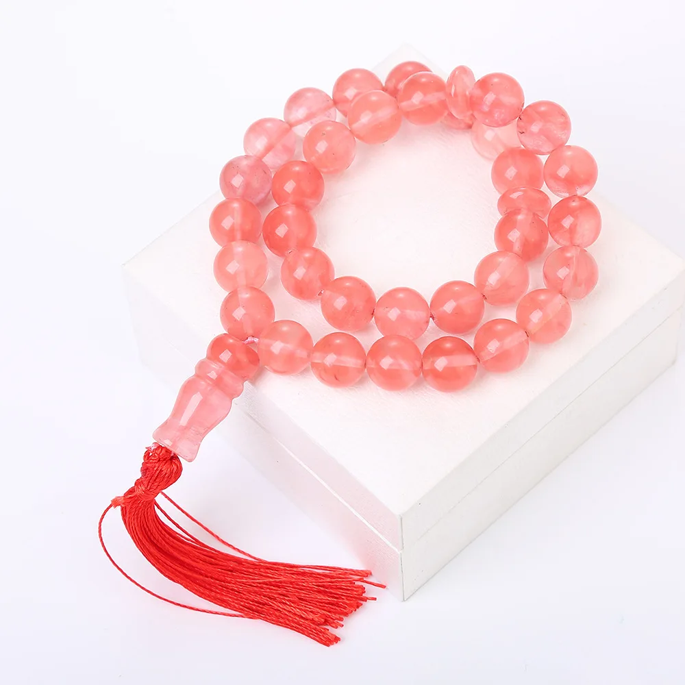 Мусульманские четки тасбих кисточка подвеска 33 бусины натуральный камень Аллах