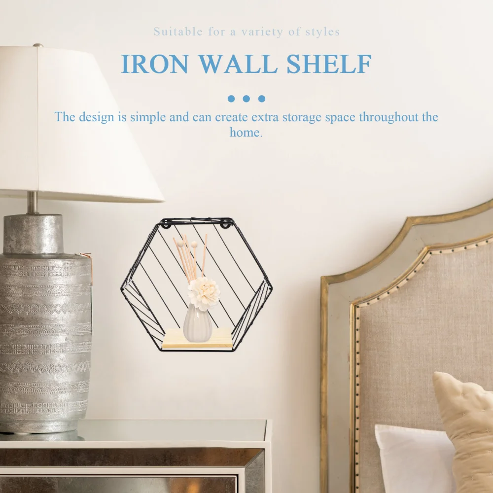 

Multi-functional Iron Wall Rack Practical Living Room Bathroom Storage Rack