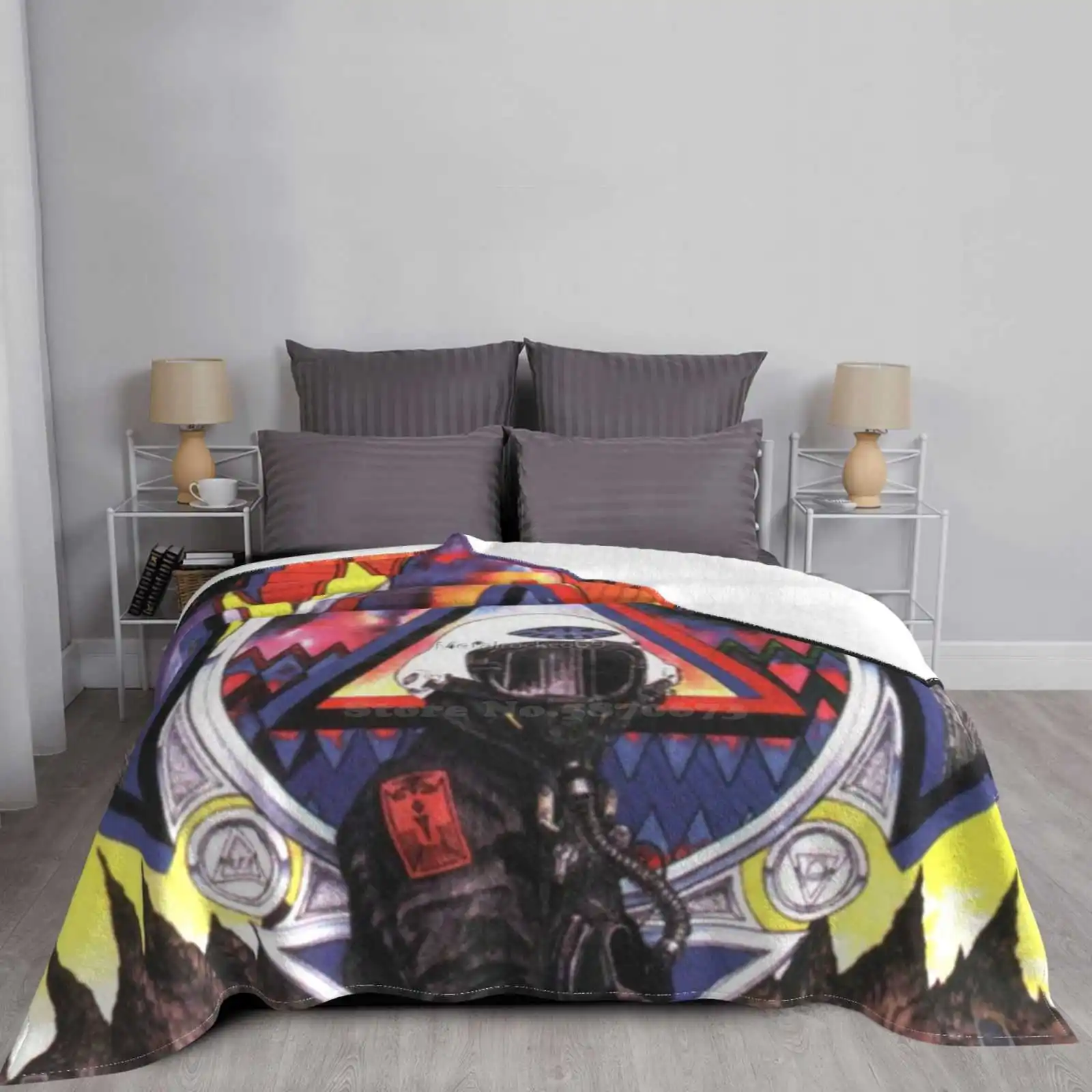 Высококачественное теплое фланелевое одеяло с принтом Zone горячая Распродажа