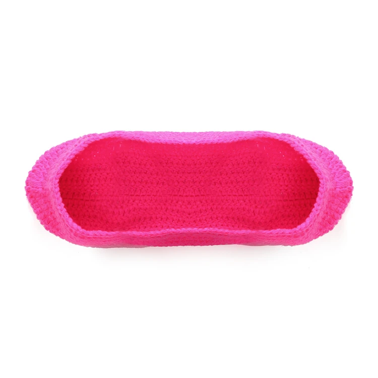 Cute Crochet Wool Sleeping Bags Newborn Baby Knitted Chunky Cocoon Swaddle Baby Pea Pod Photography Props Sleeping Bag