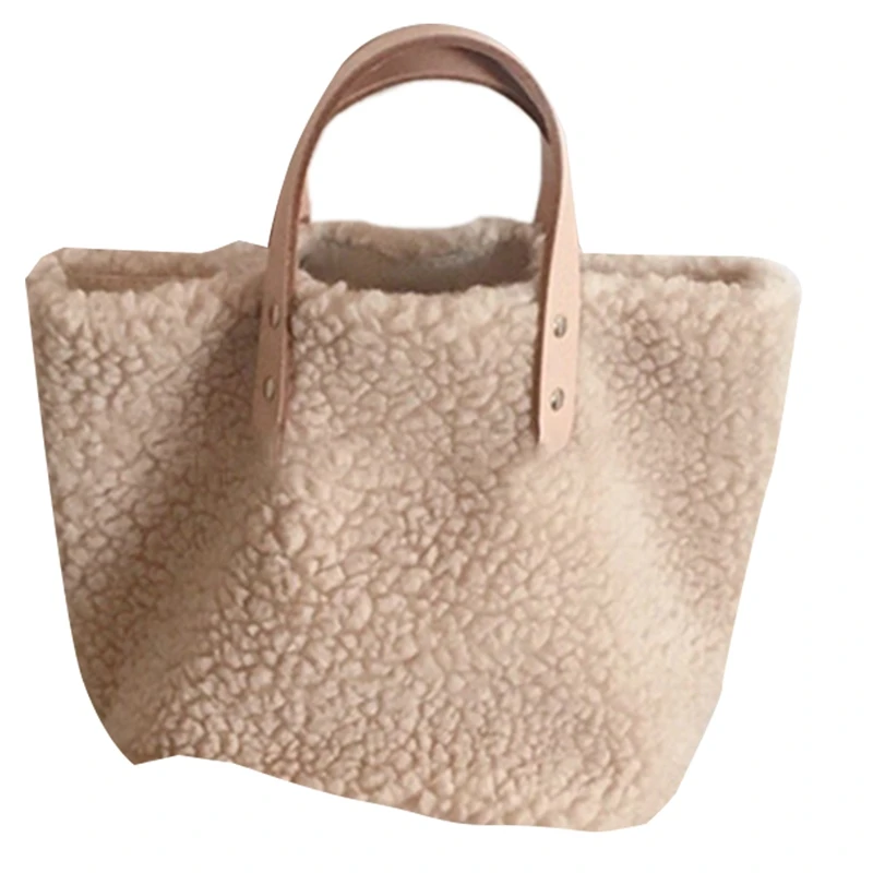 

Женская сумка, вместительные Мягкие плюшевые сумки для зимы, женские сумки-тоуты, сумка для покупок