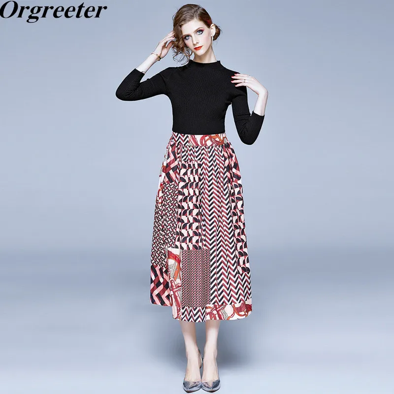 Комплект из двух предметов женские трикотажные топы с высоким воротником и