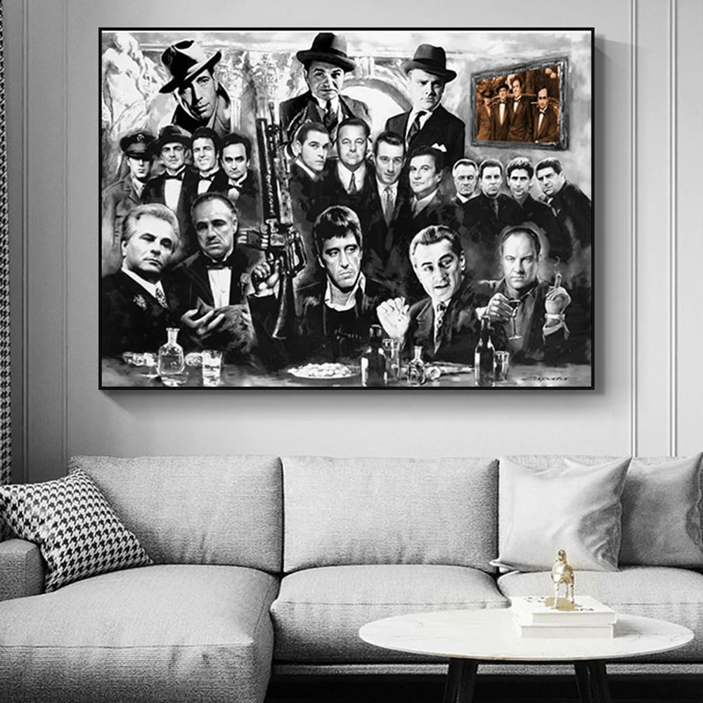 Настенные постеры в классическом стиле с изображением кинофильмов крестного