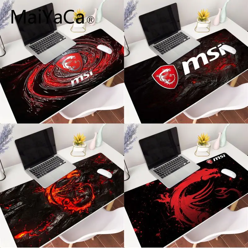 MaiYaCa MSI Дракон Логотип офисные мыши геймер Мягкий Коврик Для Мыши игровые коврики