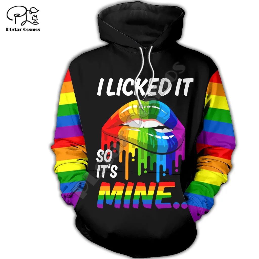 

PLstar Cosmos Homosexual Love Rainbow Flag 3D Printed Fashion Hoodies Sweatshirts Zip Hooded For Men/Women Casual Streetwear R01