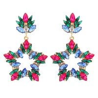 ztech new big crystal drop dangle earrings for women korean fashion jewelry boho gothic accessories statement vintage bijoux