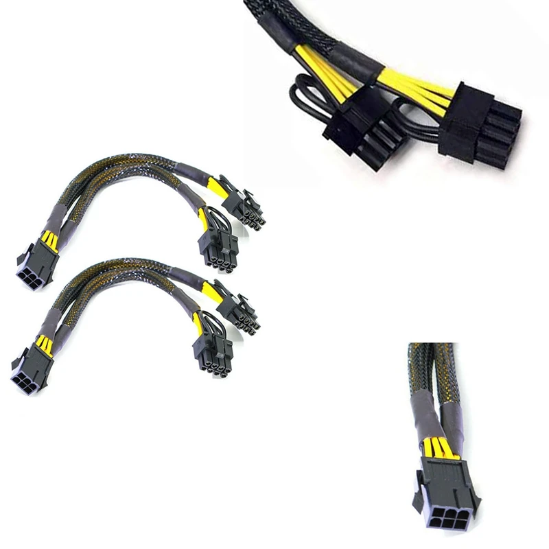 

Видеокарта PCI-E с 6-Pin на 2-8 Pin, 2x (6-и 2-Pin)