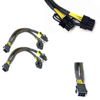 pci e 6 pin to dual 8 pin 2x 6pin2pin graphic video card power splitter cable gpu vga y splitter extension cable
