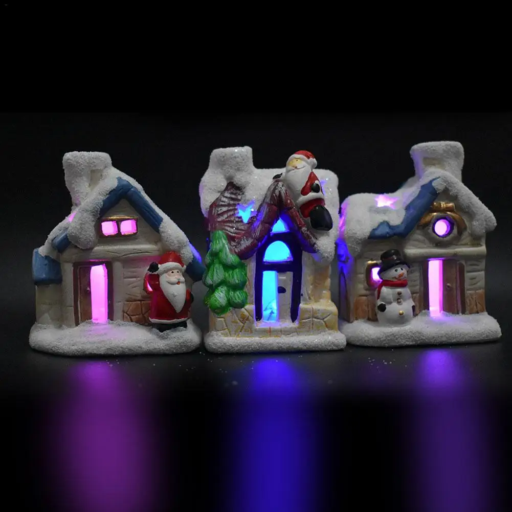 Рождественская сцена деревенские дома город светодиодный светодиодсветильник