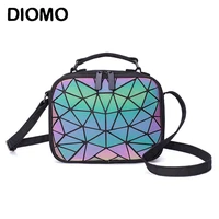 diomo 2021 ladies small shoulder bag geometric handbag crossbody bags for women luminous square student teenage girl laser bag