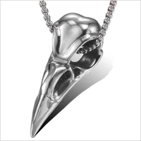 2020 new viking crow pendant necklace stainless steel crow skull men and women pendant necklace viking jewelry