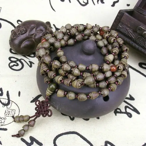 Tibetan Buddhism 108 Gold-bell Bodhi Seed Prayer Bead Mala Necklace | Украшения и аксессуары