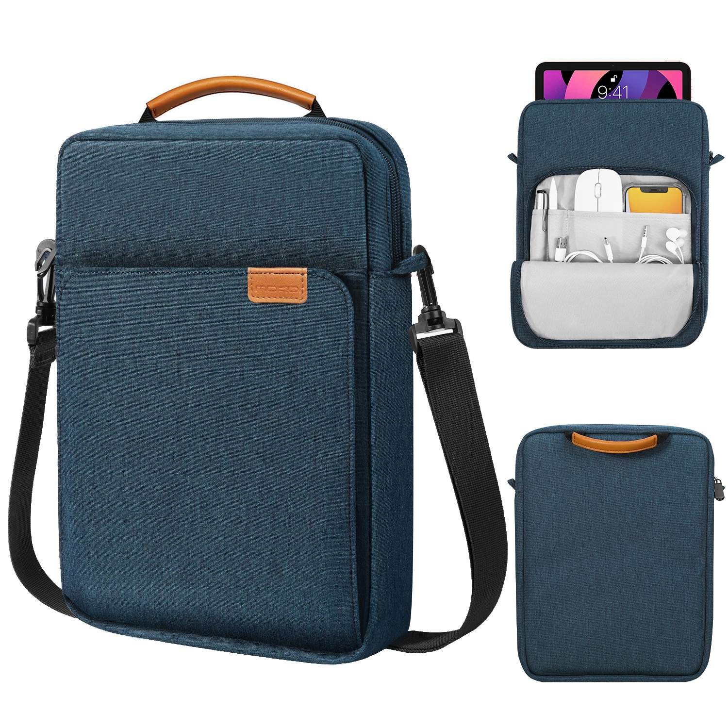 9-11 Inch Tablet Sleeve Bag Handle Carrying Case with Shoulder Strap For Samsung Galaxy Tab S6 Lite,Galaxy Tab S7,iPad Pro 11