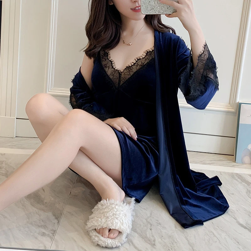 Пижама женская кружевная с нагрудной подушкой комплект из двух предметов