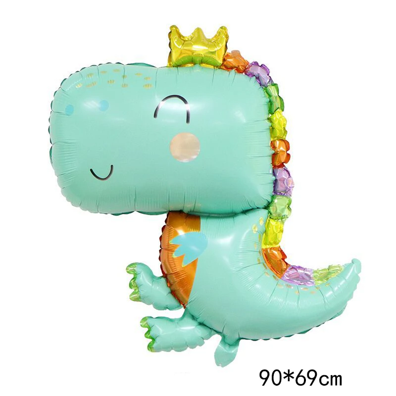 New Year 3D Dinosaur Foil Balloons Green Standing Dragon Birthday Party Decorations Kids Supplies Baby Shower Toys Air Globos | Дом и сад