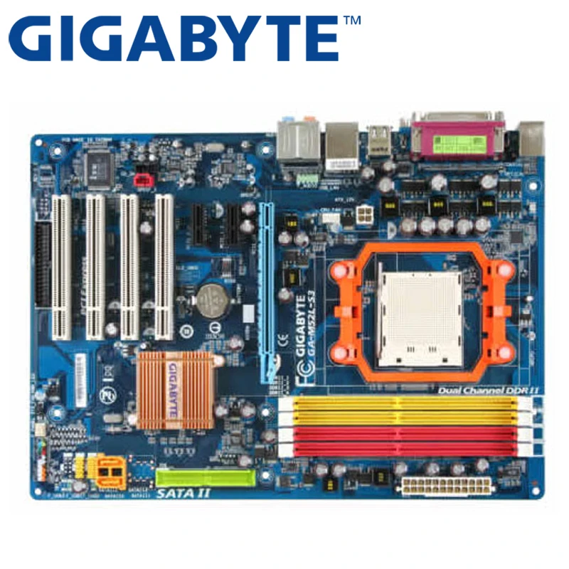 GIGABYTE GA-M52L-S3 настольная материнская плата для nForce 520LE Разъем Am2 для Athlon 64 FX X2 Sempron DDR2 16G используется M52L-S3