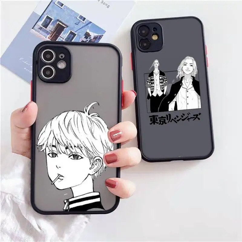 

Anime Tokyo Revengers Phone Case For iPhone 12 11 Mini Pro XR XS Max 7 8 Plus X Matte transparent Back Cover