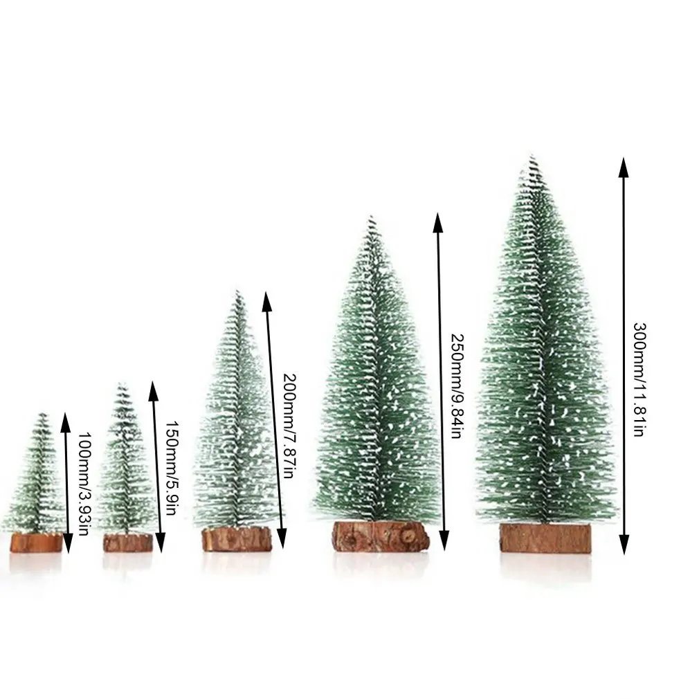 

1pcs mini Christmas tree pine needle flocking stained white cedar desktop ornaments DIY shooting props scene decoration