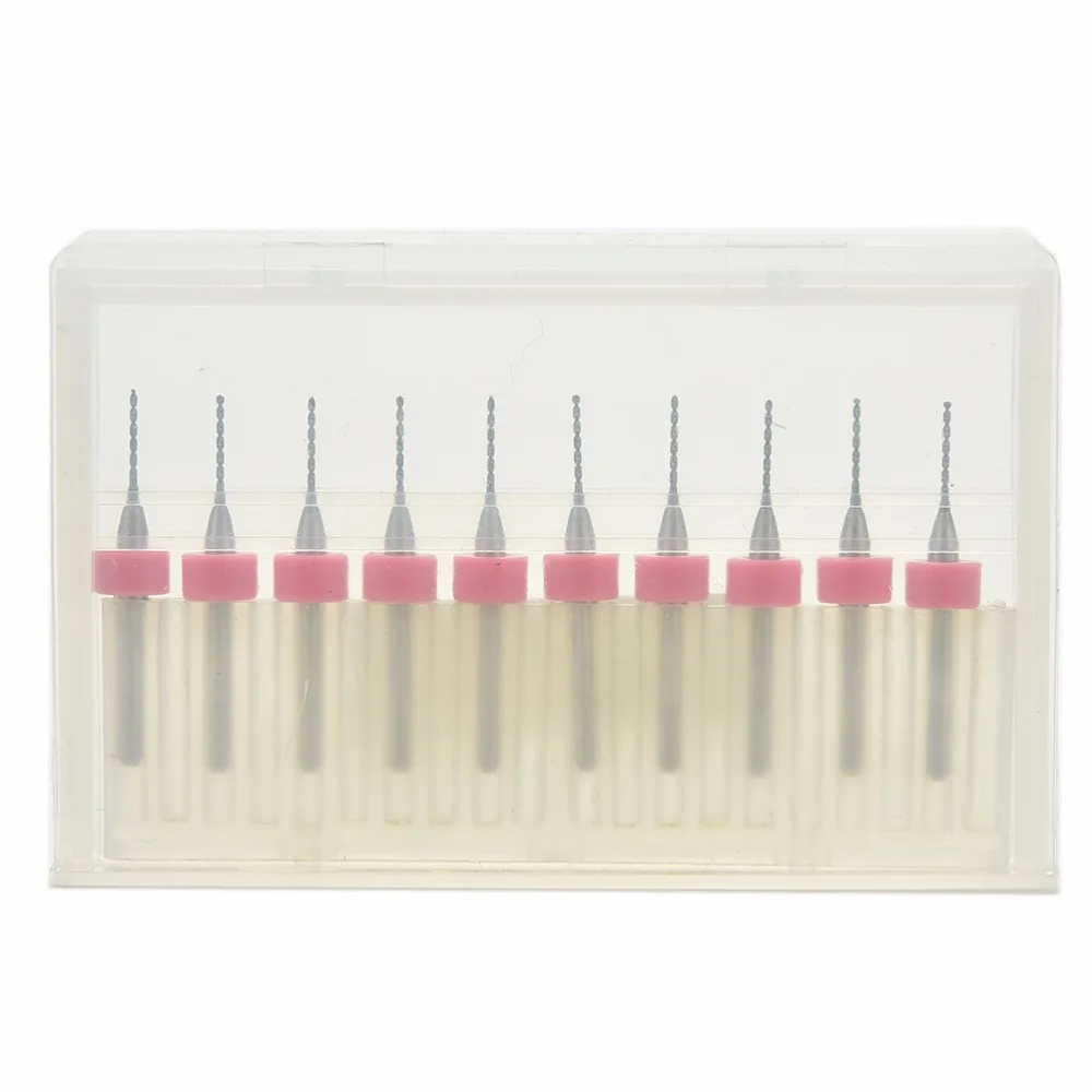 

10CPS/box 0.8mm Micro Mini Drill Bit Set Tungsten Steel Carbide Engraving Drill Bit PCB Plastic SMT Stainless Steel Drilling Bit