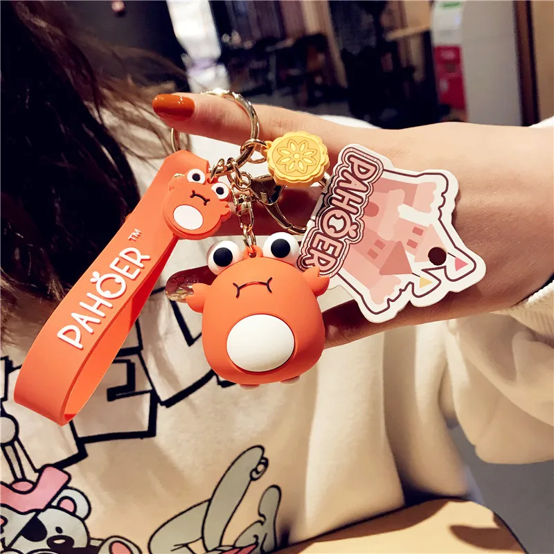 Брелок для ключей с мультяшным пингвином крабом симпатичная мягкая кукла брелок