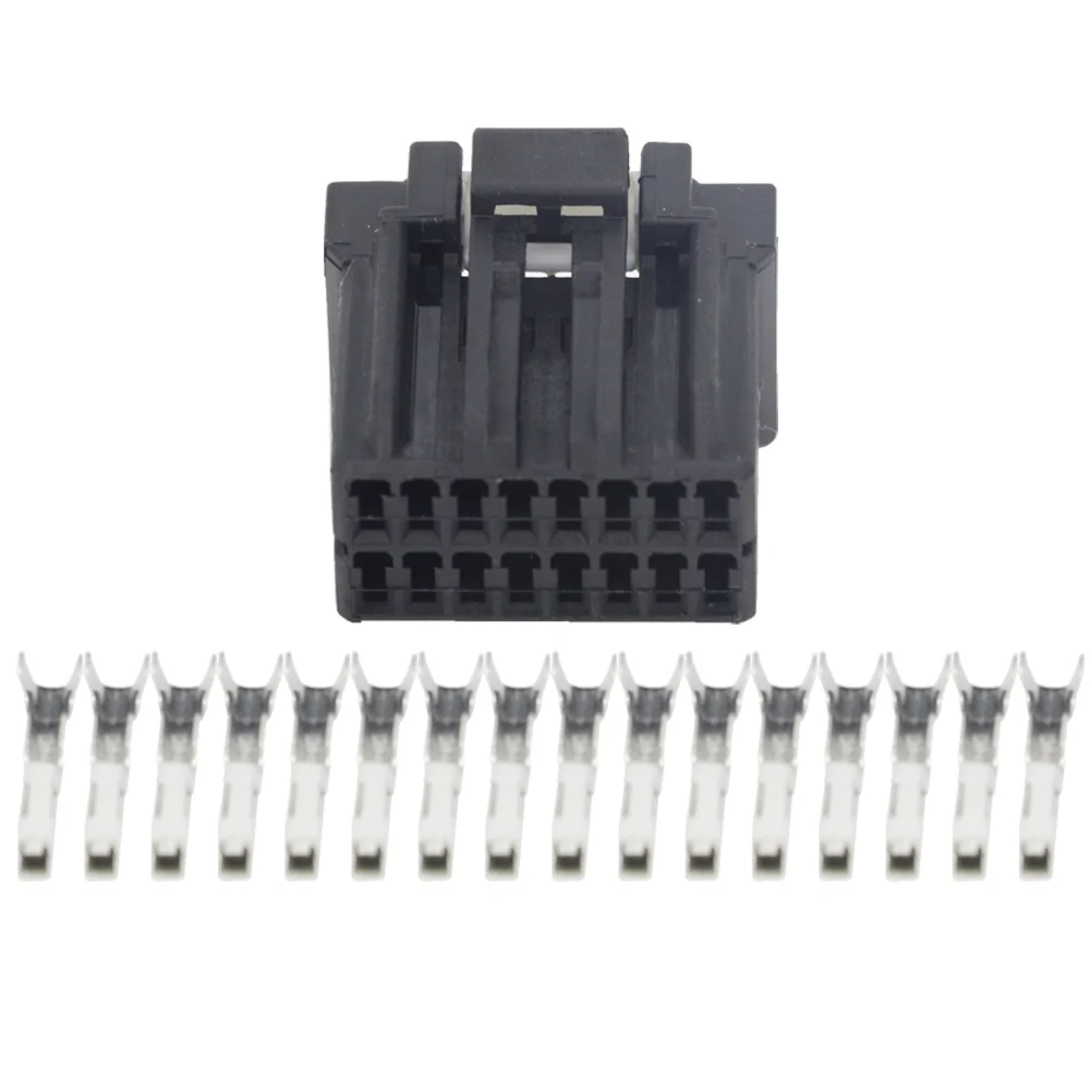 

16-контактный черный женский автомобильный шлейф 175966-2, коннектор с клеммой