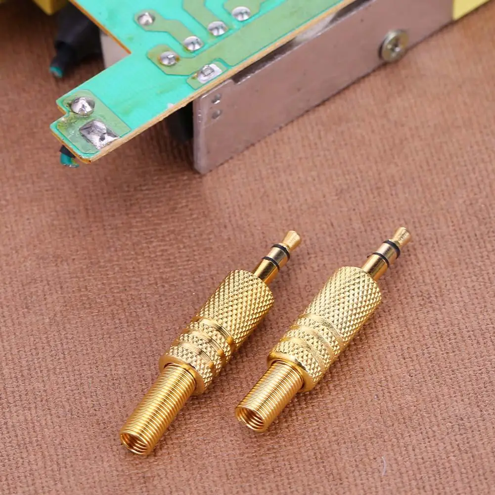 Комплект из 2 предметов на возраст 1/8in стерео наушники 3 5 мм DIY Аудио разъем Паяные