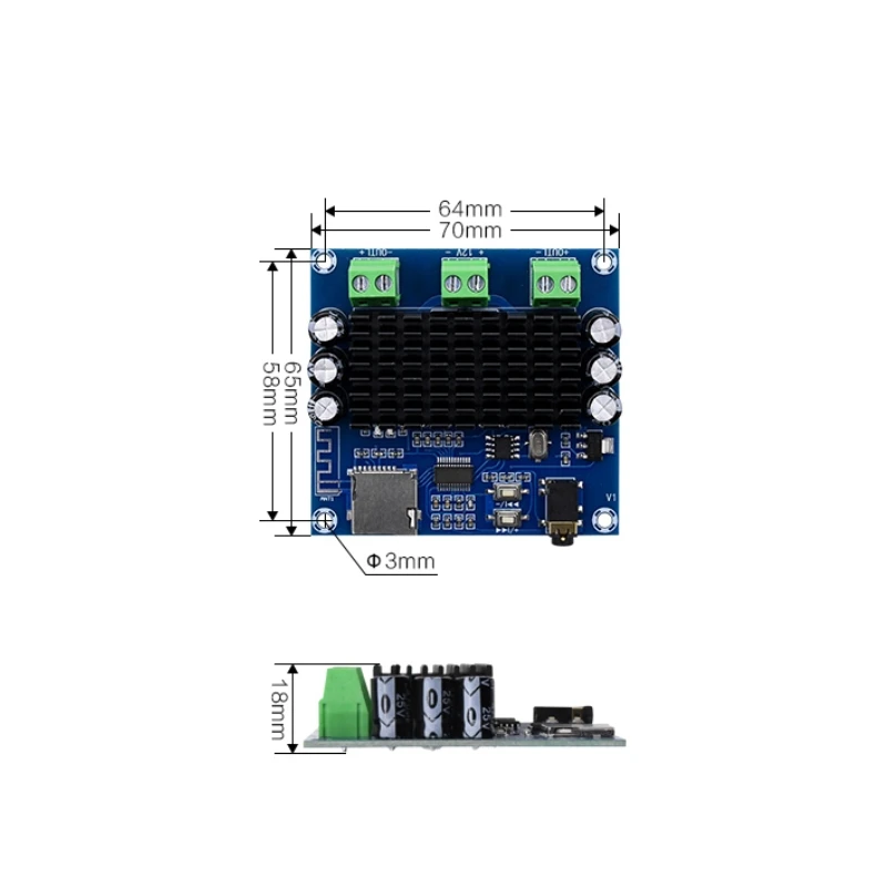 Цифровая плата усилителя мощности TDA7297 Bluetooth 5 0 2x15 Вт беспроводная стерео аудио
