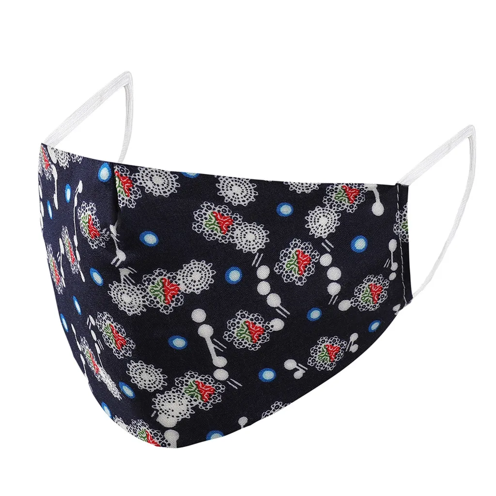 

Adult Printed Mouth Cover Dust-proof Washable And Reusable Masks Outdoor Sunscreen Breathable Face Mask Mascarilla Reutilizable