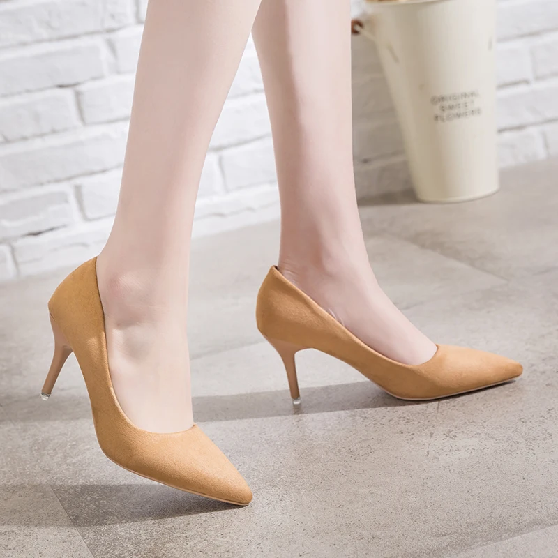 Туфли лодочки женские на высоком каблуке черные элегантные туфли для работы 43