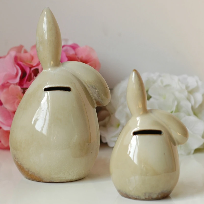 Керамическая копилка с кроликом коробка для денег в Европейском стиле
