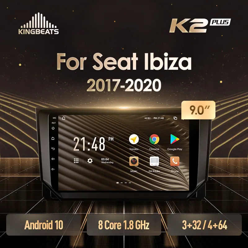 KingBeats штатное головное устройство For Seat Ibiza 2017 2020 GPS Android 10 автомагнитола на андроид