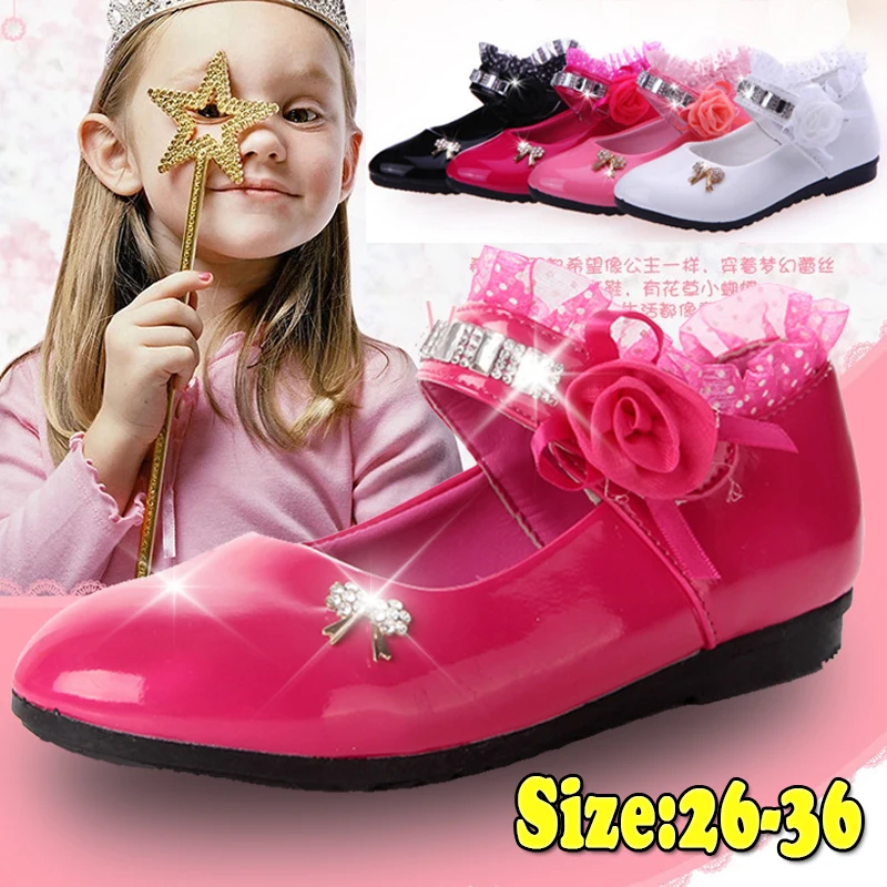Обувь для девочек с цветочным принтом весенне-осенняя кружевная обувь принцессы