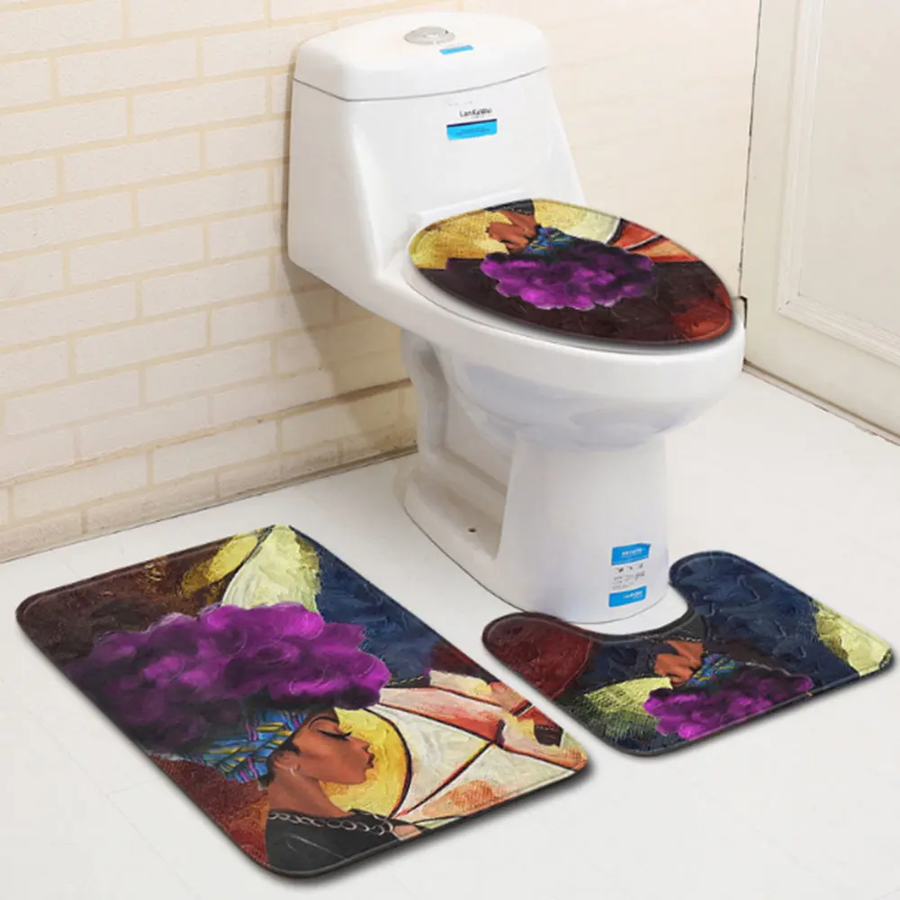 Сиденье для унитаза крышка нетканый материал в африканском стиле Туалетная