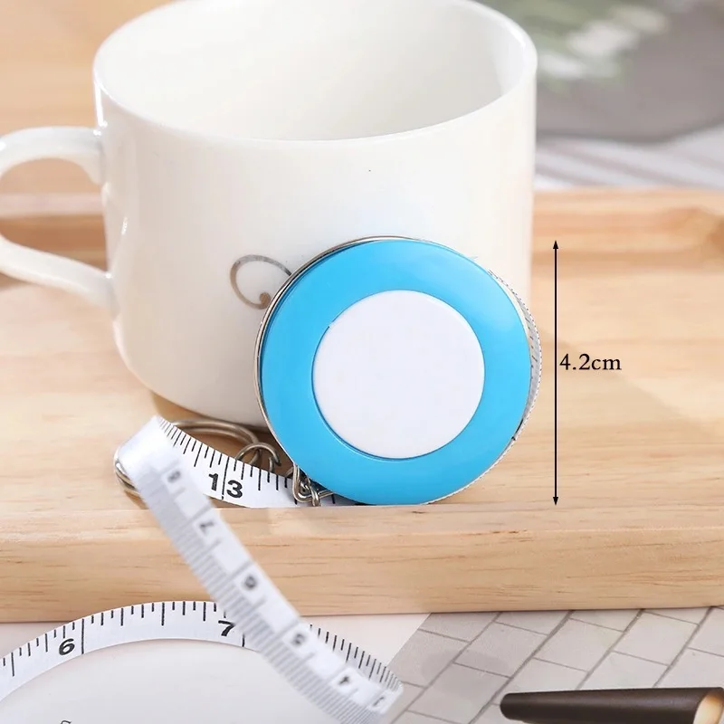 

150CM Tape Measure Portable Retractable Ruler Keychain Fabric Covered Craft Tailor Ruler Measuring Tape Sewing Tools Accessories