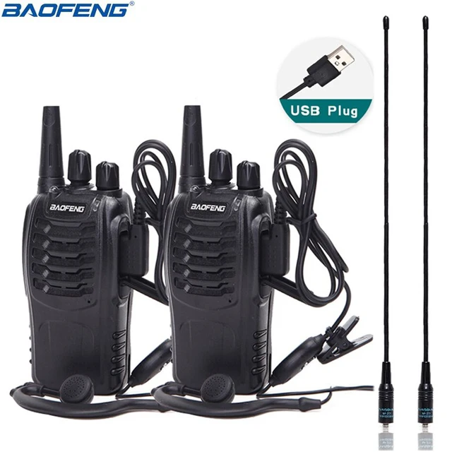 2 шт Baofeng BF-888S портативная рация 5 Вт двухстороннее радио портативное CB радио UHF 400-470MHz 16CH Comunicador передатчик приемопередатчик - Цвет: USB 771 antenna