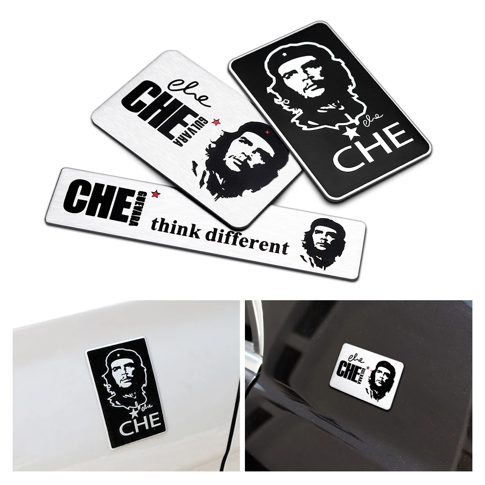

3D Aluminum CHE GULVARA Car Badge Fender Body Decoration Tail Trunk Decal for Audi Skoda Dodge Fiat Renault Peugeot Volkswagen