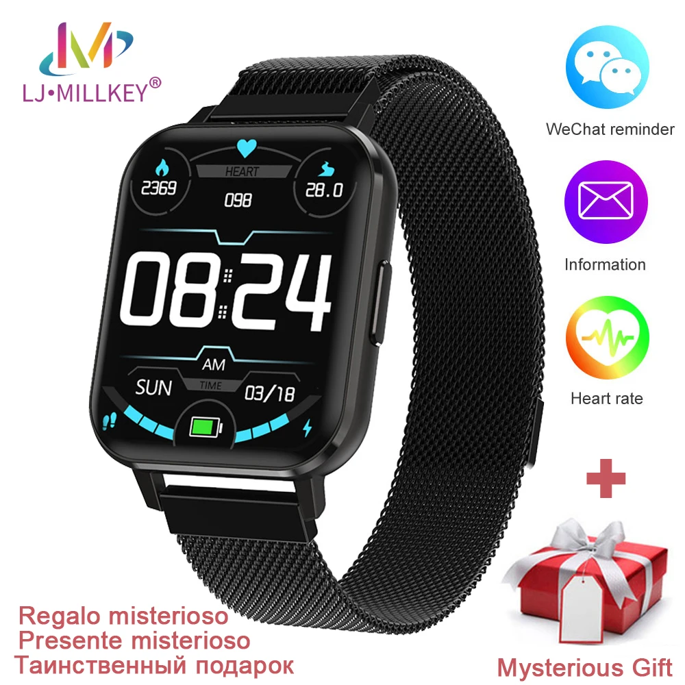 Смарт часы с полным сенсорным экраном reloj hombre smatch band montre connectee smartwatch mujer фитнес