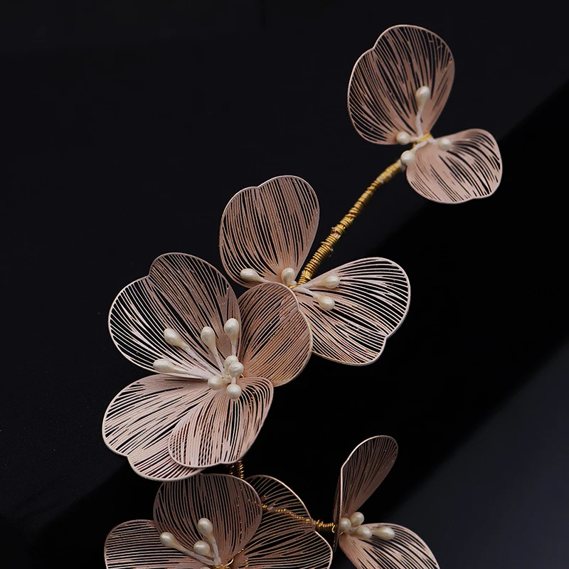 Простые украшения для волос аксессуары повязка на голову золотого цвета