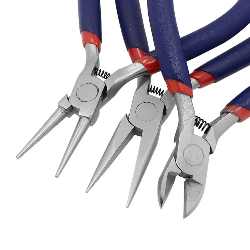 

3Pcs Jewelry Pliers Sets DIY Jewelry Tools kit For Jewelry Making DIY Round Nose Plier Wire Cutter Plier Side Cutting Plier