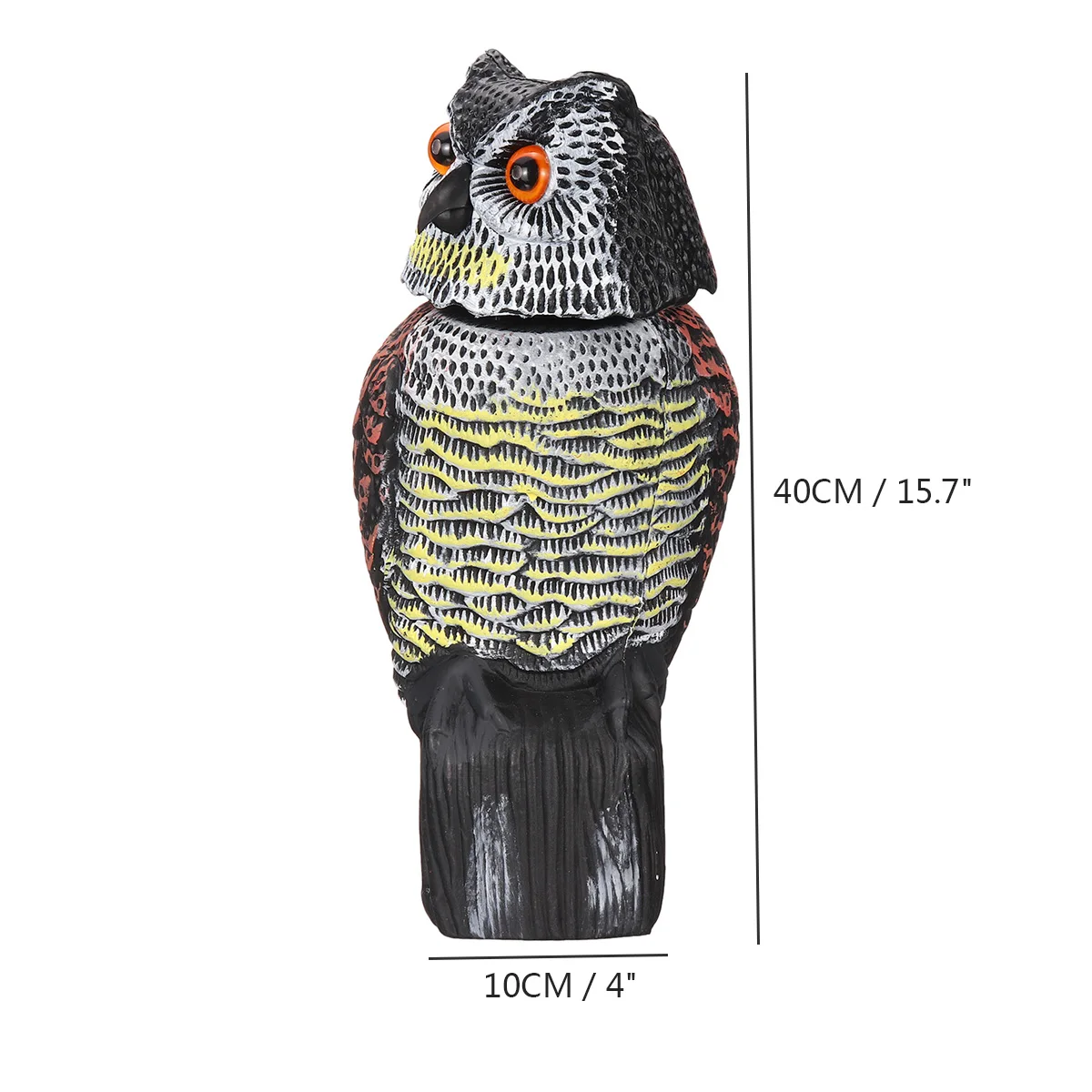 

2/1PCS Realistic Bird Scarer Owl Decoy &Solar energy system 360 rotate head protection repellent pest control garden scarecrow