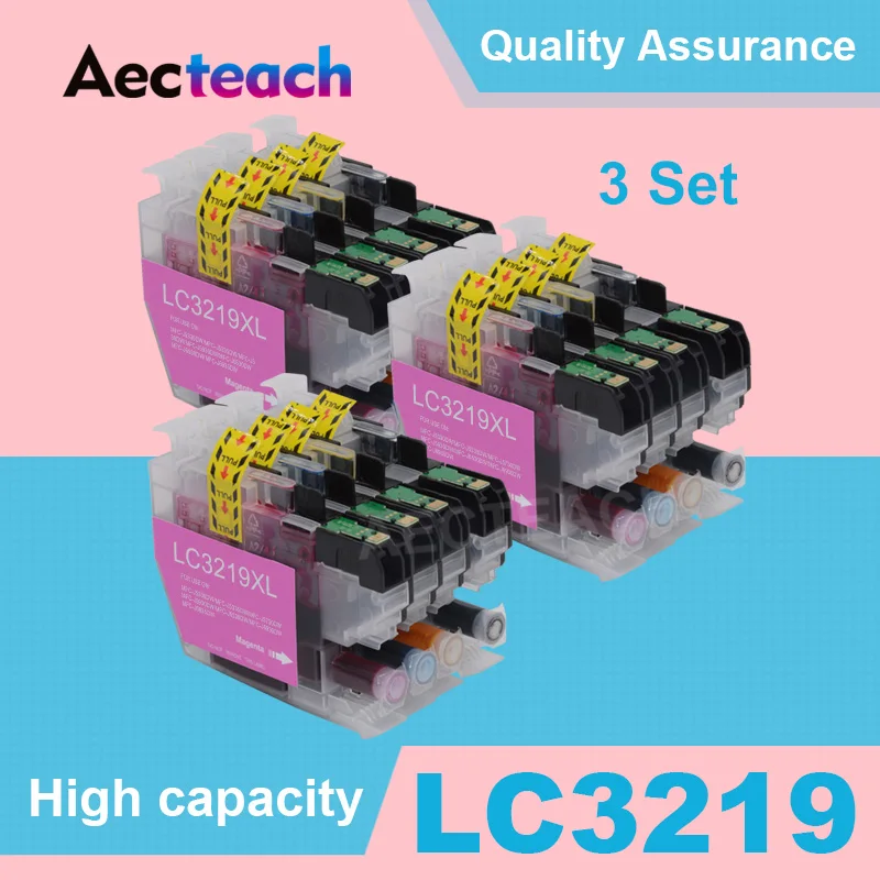 

Aecteach 3 sets LC-3219 Ink Cartridge LC 3219 XL Compatible For Brother MFC-J5930DW MFC-J6530DW MFC-J6930DW MFC-J6935DW Printer